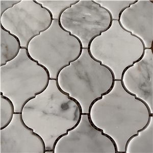 Good Design Carrara White Lantern Mosaic Tiles Back Splash