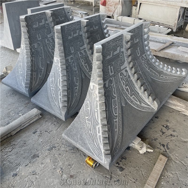 Good Quality Custom Grey Granite Hand Carved For Home Decor