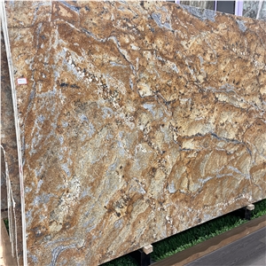 Good Quality Gold Granite Slab For Exterior Wall Tiles Decor