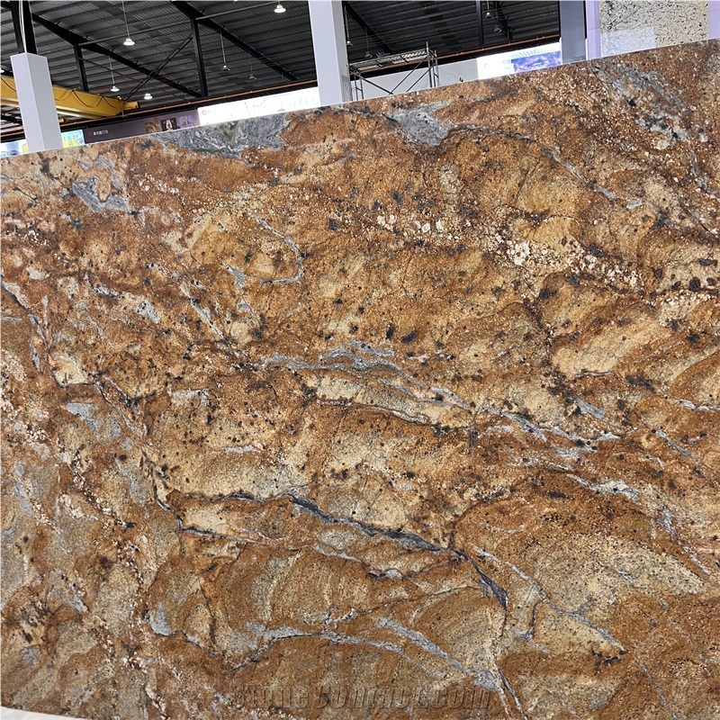 Good Quality Gold Granite Slab For Exterior Wall Tiles Decor