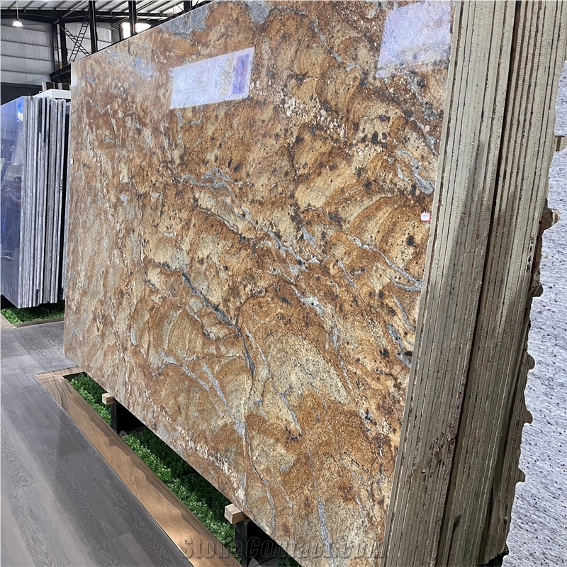Good Quality Gold Granite Slab For Exterior Wall Tiles Decor