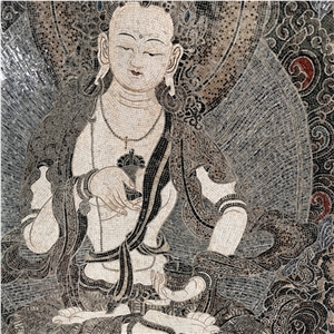 Handmade Stone Buddha Mosaic Art For Home Wall