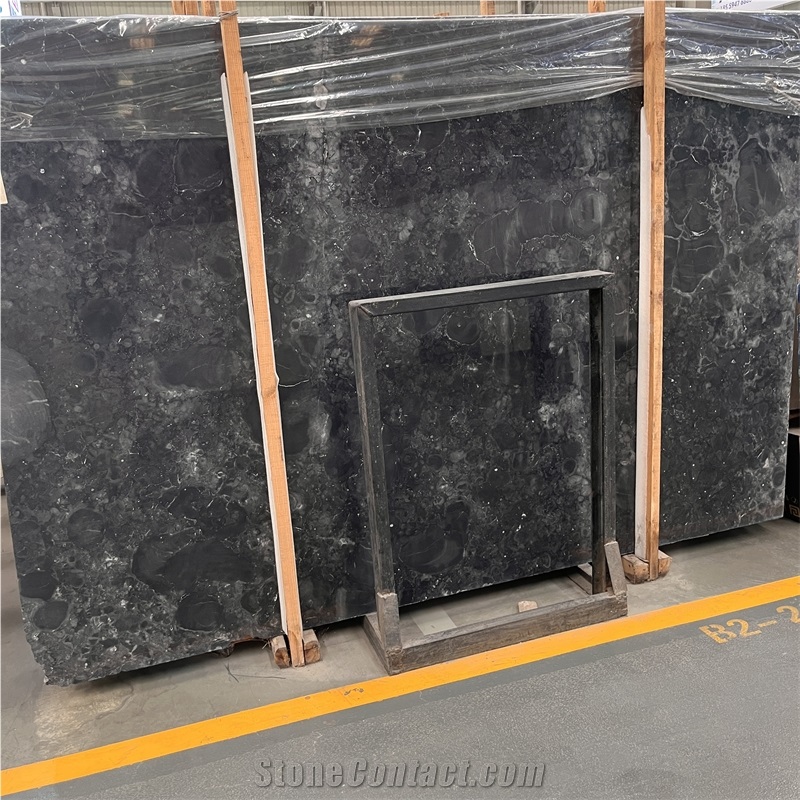 High Quality Polished Argos Black Marble Slab For Wall Decor