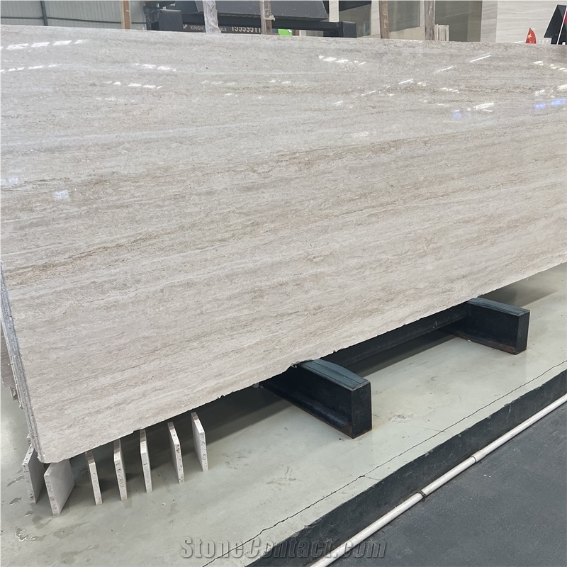 High Quality Super White Travertine Slab For Wall Cladding