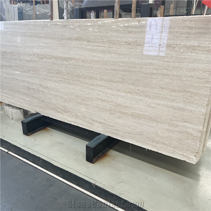High Quality Super White Travertine Slab For Wall Cladding