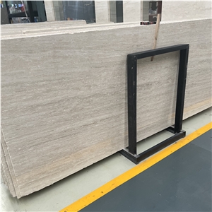 High Quality Super White Travertine Slab For Wall Cladding