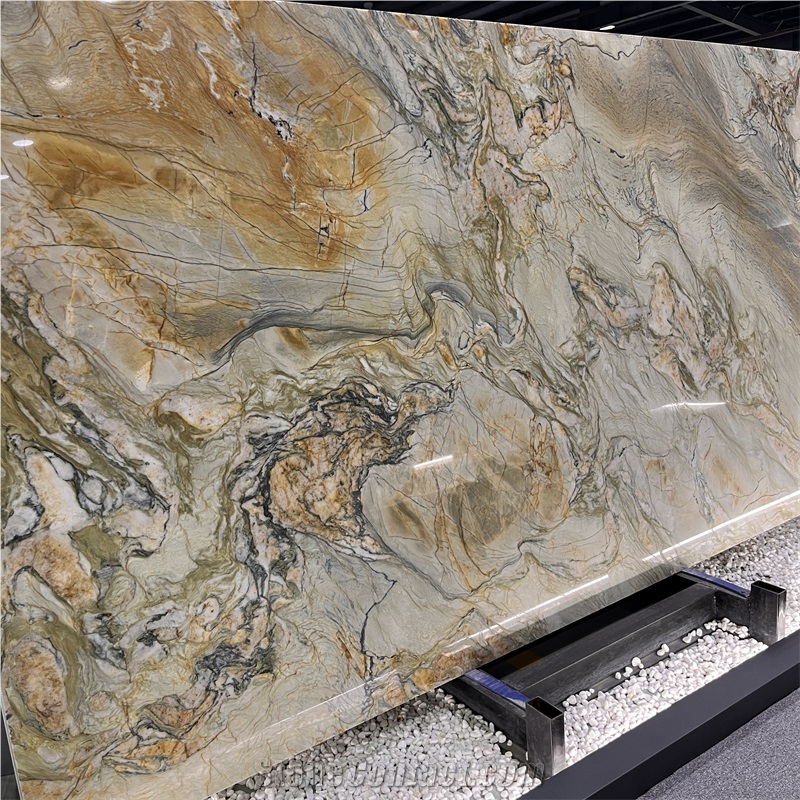 Hight Quality Luxury Wild Dream Quartzite Slab For Wall Tile