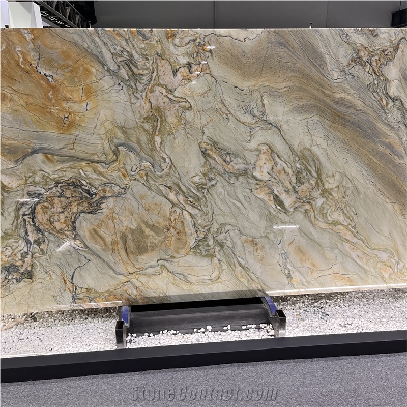 Hight Quality Luxury Wild Dream Quartzite Slab For Wall Tile