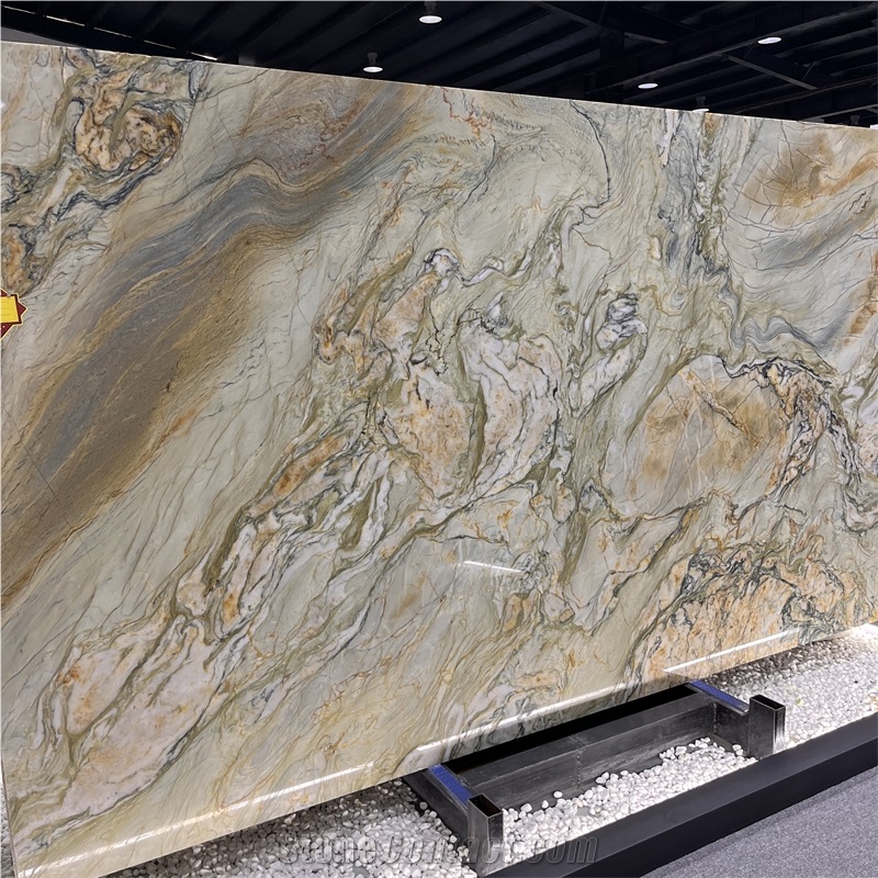 Hight Quality Luxury Wild Dream Quartzite Slab For Wall Tile