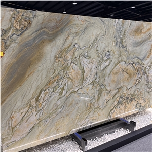 Hight Quality Luxury Wild Dream Quartzite Slab For Wall Tile