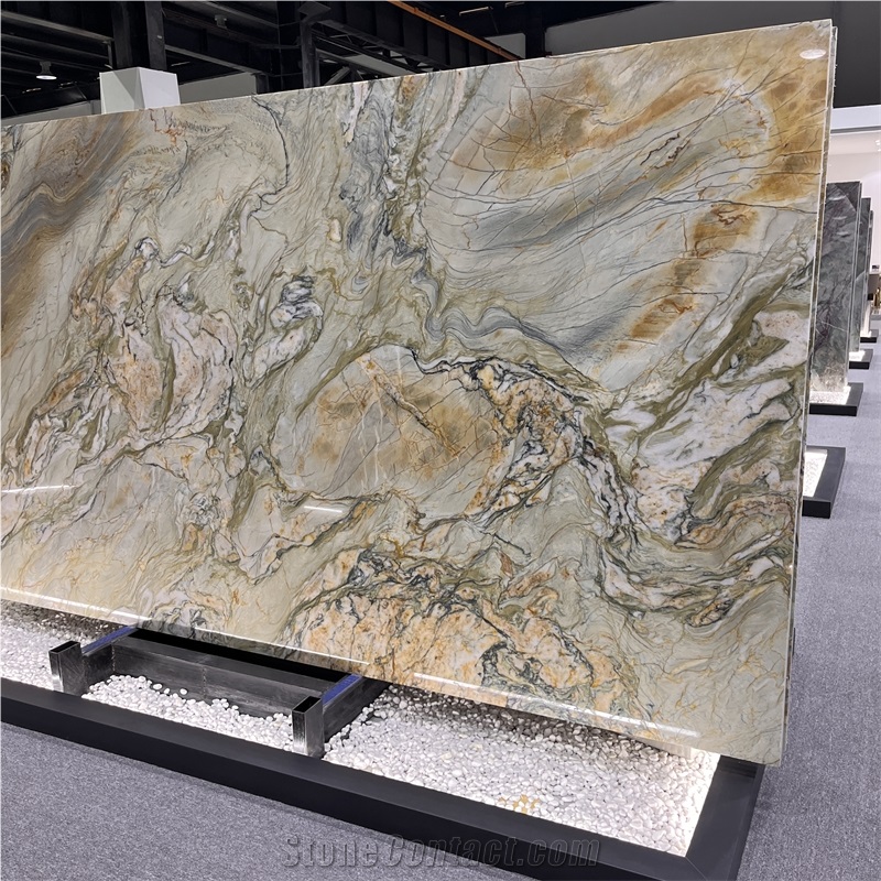 Hight Quality Luxury Wild Dream Quartzite Slab For Wall Tile