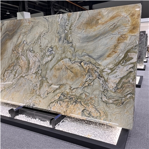 Hight Quality Luxury Wild Dream Quartzite Slab For Wall Tile