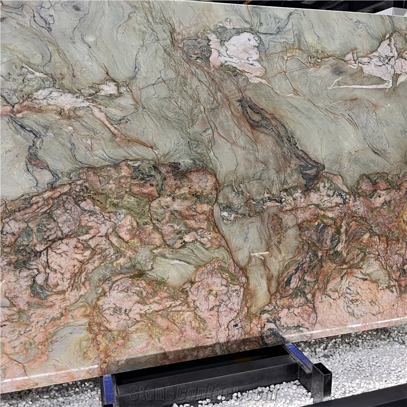 Hight Quality Luxury Wild Dream Quartzite Slab For Wall Tile
