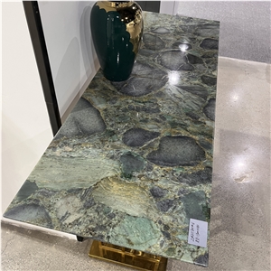 Home Furniture Jungle Jewel Quartzite Table For Hotel Decor