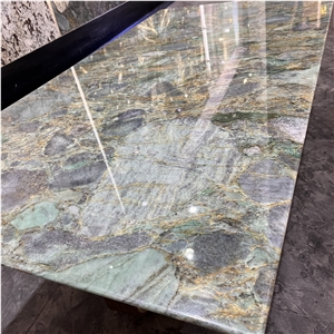 Home Furniture Jungle Jewel Quartzite Table Tops For Villa
