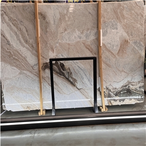 Hot Sale Top Quality Pink Cream Marble Slabs For Home Wall