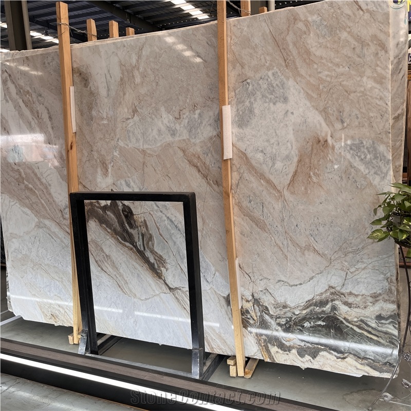 Hot Sale Top Quality Pink Cream Marble Slabs For Home Wall