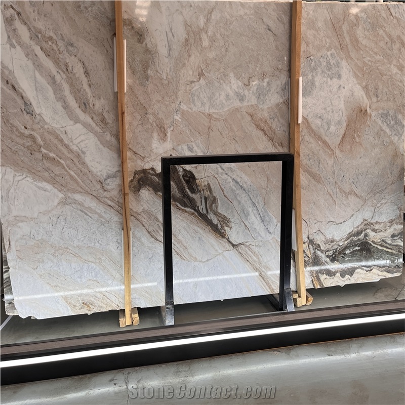 Hot Sale Top Quality Pink Cream Marble Slabs For Home Wall