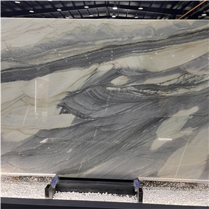 Luxury Bethany Blue Quartzite Slab For Background Wall Decor