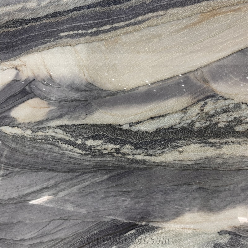 Luxury Bethany Blue Quartzite Slab For Background Wall Decor