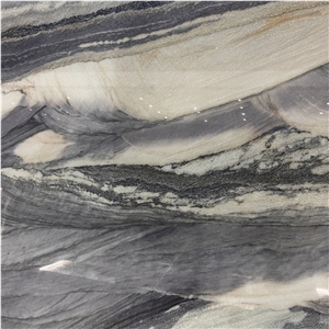 Luxury Bethany Blue Quartzite Slab For Background Wall Decor