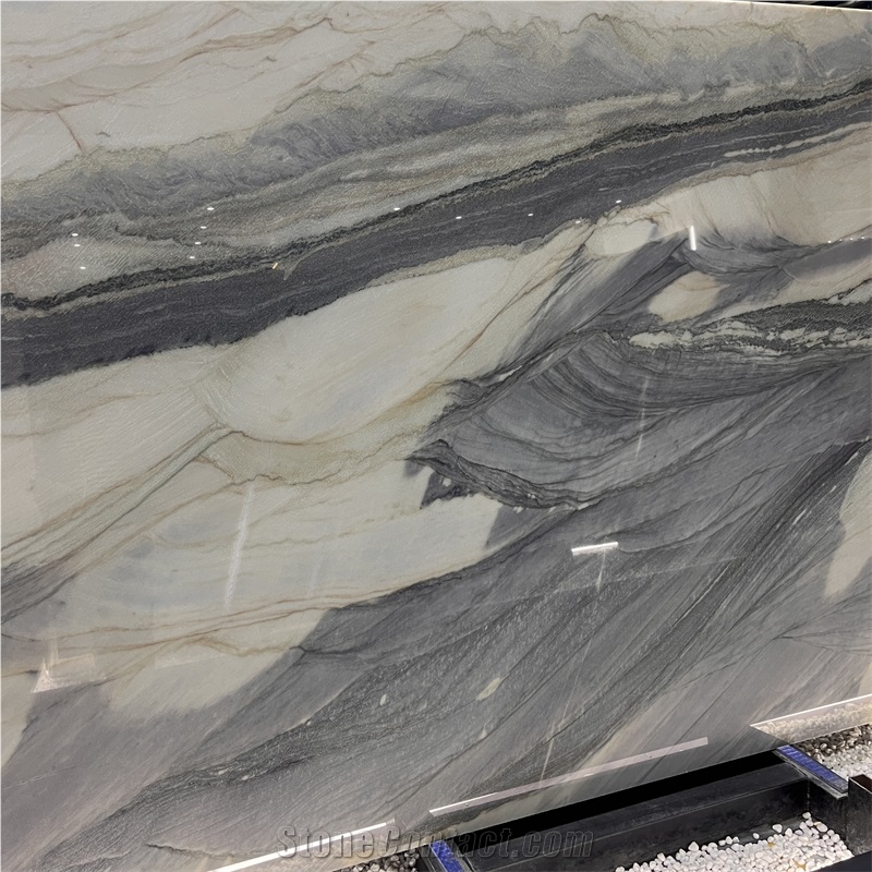 Luxury Bethany Blue Quartzite Slab For Background Wall Decor