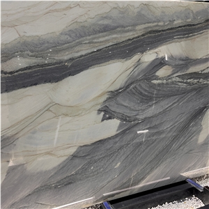 Luxury Bethany Blue Quartzite Slab For Background Wall Decor