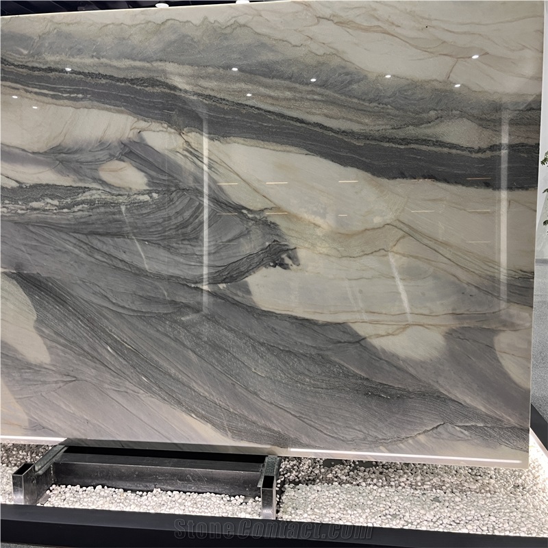 Luxury Bethany Blue Quartzite Slab For Background Wall Decor