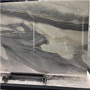Luxury Bethany Blue Quartzite Slab For Background Wall Decor