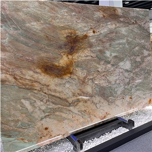 Luxury Cristallo Alexandrita Quartzite Slab For Hotel Wall