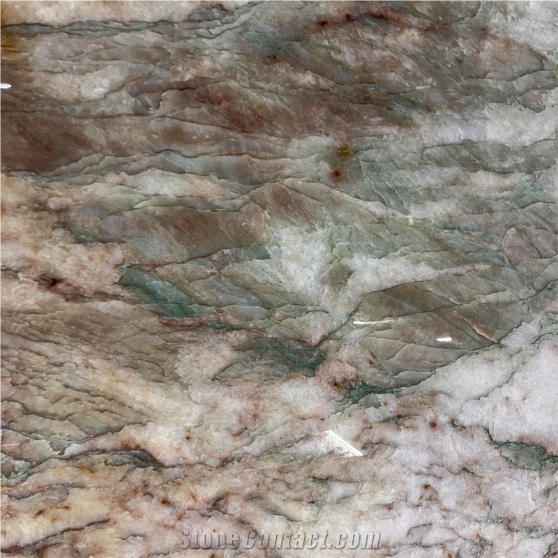 Luxury Cristallo Alexandrita Quartzite Slab For Hotel Wall