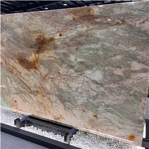 Luxury Cristallo Alexandrita Quartzite Slab For Hotel Wall
