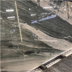 Luxury Grey Quartzite Slab For Background Wall Design