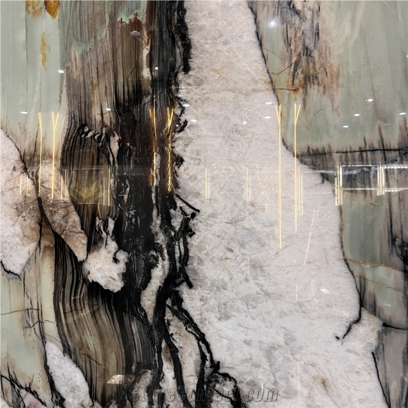 Luxury High End Cristallo Tiffany Quartzite Slabs For Wall