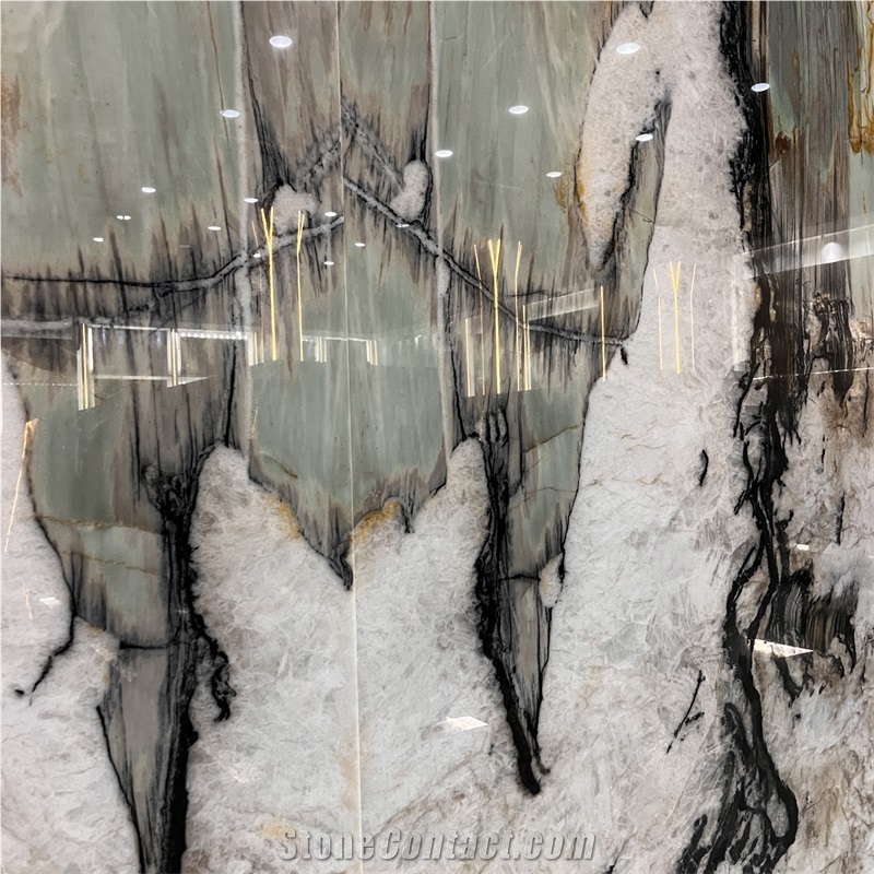 Luxury High End Cristallo Tiffany Quartzite Slabs For Wall
