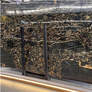 Luxury High Quality Portoro Gold Marble Slab For Hotel Floor