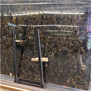 Luxury High Quality Portoro Gold Marble Slab For Hotel Floor