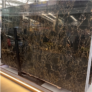 Luxury High Quality Portoro Gold Marble Slab For Hotel Floor