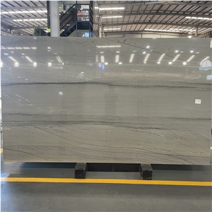 Luxury Infinity White Quartzite Tiles & Slabs For Home Design