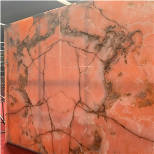 Luxury Pink Onyx Slabs For Wall Decoration