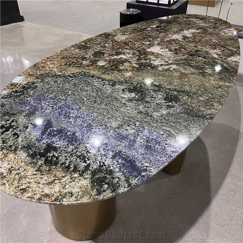Luxury Shangri-La Granite Dining Table For Home Furniture