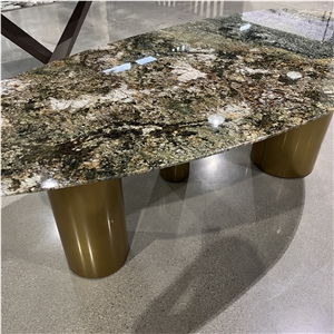 Luxury Shangri-La Granite Dining Table For Home Furniture