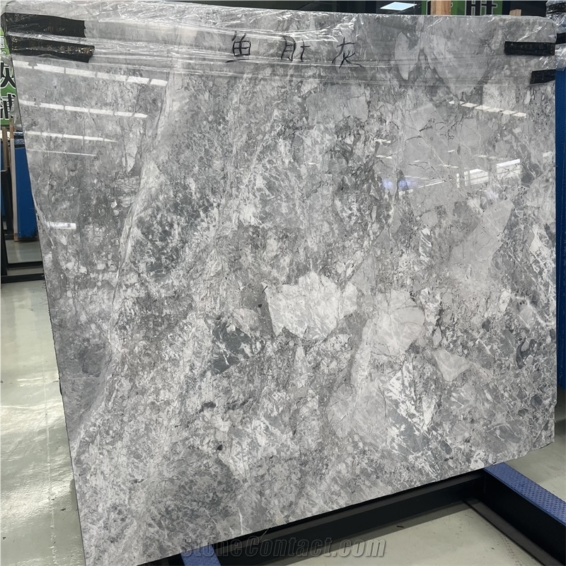 Luxury Silver Statuario Marble Slab For Hotel Floor Wall