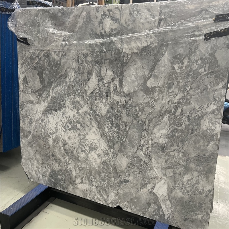 Luxury Silver Statuario Marble Slab For Hotel Floor Wall