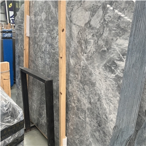 Luxury Silver Statuario Marble Slab For Hotel Floor Wall
