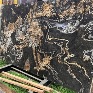 Luxury Vulcan Gold Granite Slabs For Floor And Wall Decor