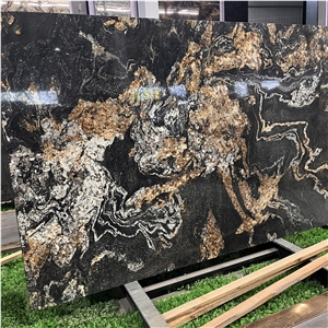 Luxury Vulcan Gold Granite Slabs For Floor And Wall Decor