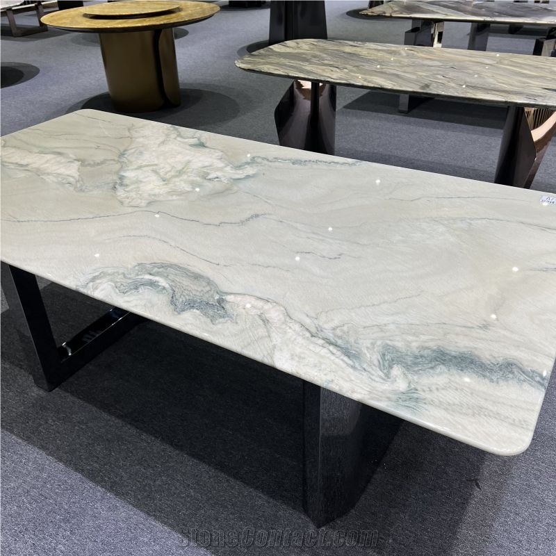 Macaubas Fantasy Quartzite Table Tops For Villa Decoration