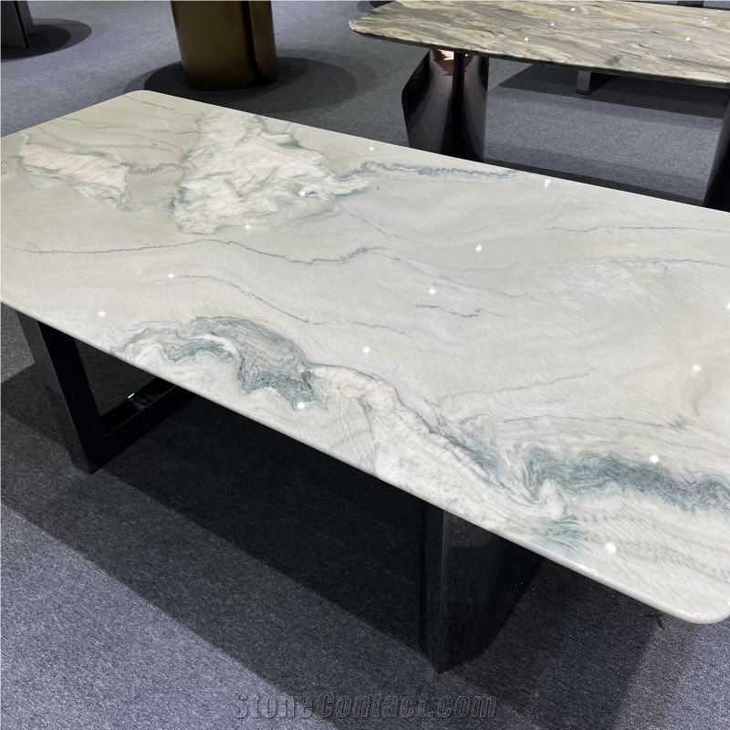 Macaubas Fantasy Quartzite Table Tops For Villa Decoration