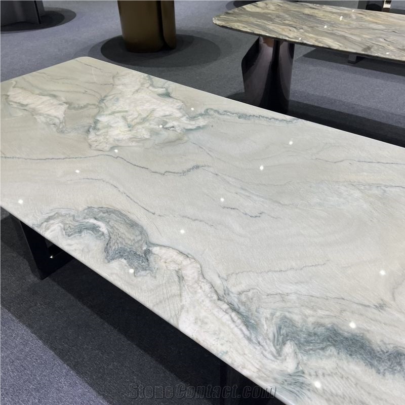 Macaubas Fantasy Quartzite Table Tops For Villa Decoration